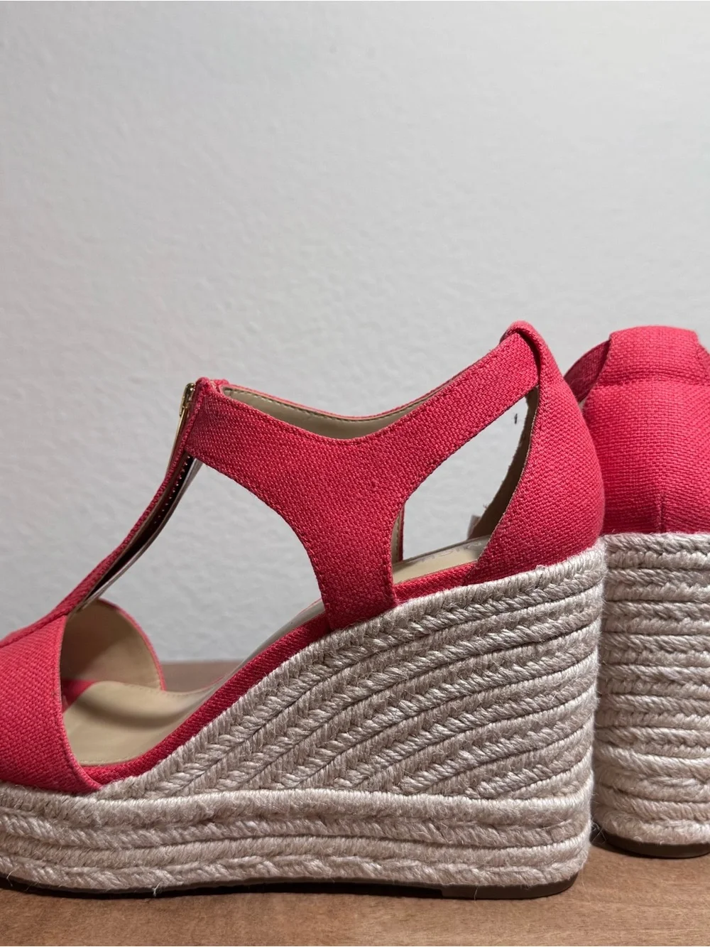 Brand New Michael Kors Berkley Espadrille Mid Wedge Sandals